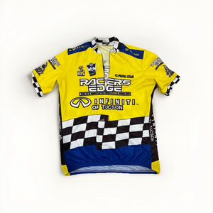 Pearl Izumi Select Cycling Jersey Full Zip Mens XL Yellow & Black Short Sleeve